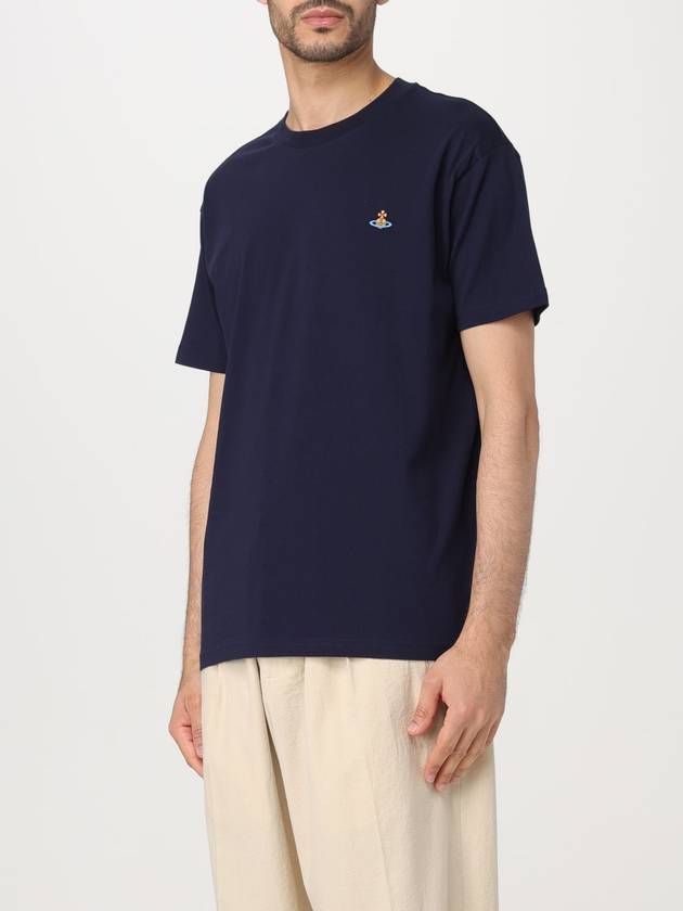 ORB Logo Cotton Short Sleeve T-Shirt Navy - VIVIENNE WESTWOOD - BALAAN 5