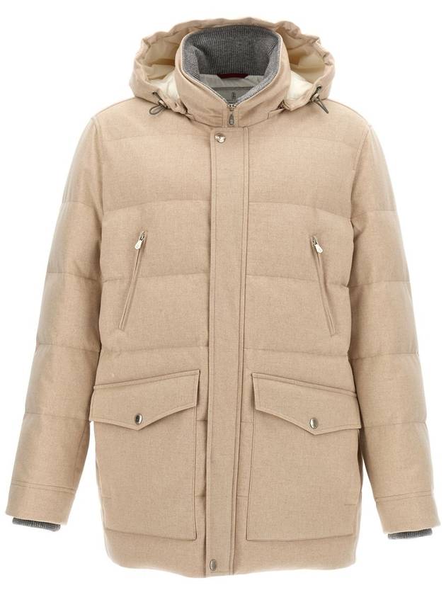 Hooded Down Padding Beige - BRUNELLO CUCINELLI - BALAAN 2