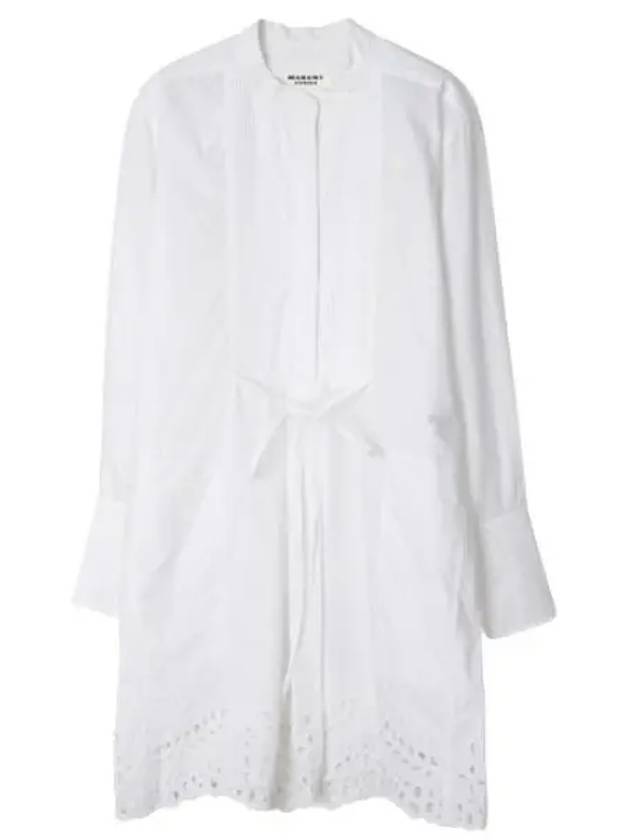 Rehana Cotton Short Dress White - ISABEL MARANT - BALAAN 2