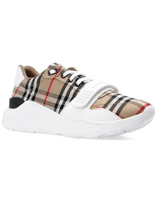 Vintage Check Suede Leather Sneakers Archive Beige - BURBERRY - BALAAN 2