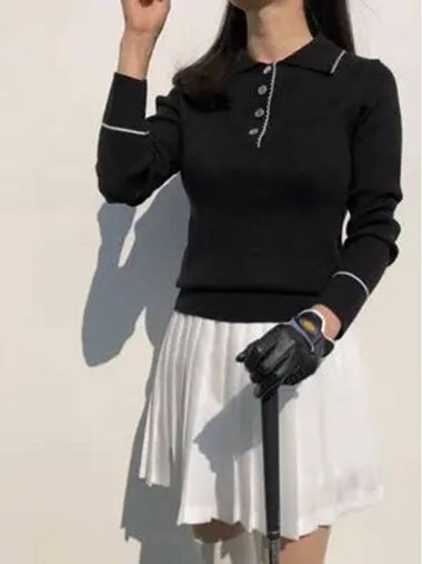 spring petal collar golf knit golf look - LOLOALLOY - BALAAN 1