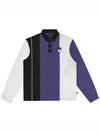 Wiz Collection Wizard Stripe Polo T Shirt PURPLE - MALBON GOLF - BALAAN 1