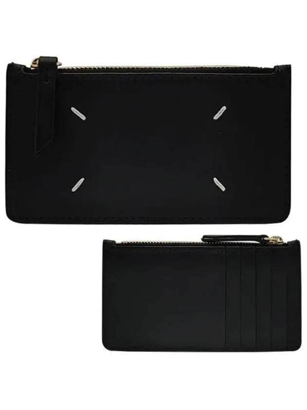 Signature Stitch Zipper Pocket Card Wallet Black - MAISON MARGIELA - BALAAN 2