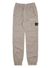 Logo Twill Cotton Cargo Track Pants Sand - STONE ISLAND - BALAAN 11