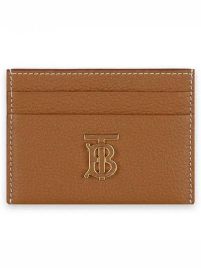 Monogram Logo Leather Card Holder Brown - BURBERRY - BALAAN 2