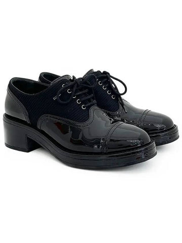 Patent lace up shoes 36 black 4ET1065 - CHANEL - BALAAN 1