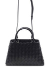 Intrecciato New Roma Tote Bag Black - BOTTEGA VENETA - BALAAN 5