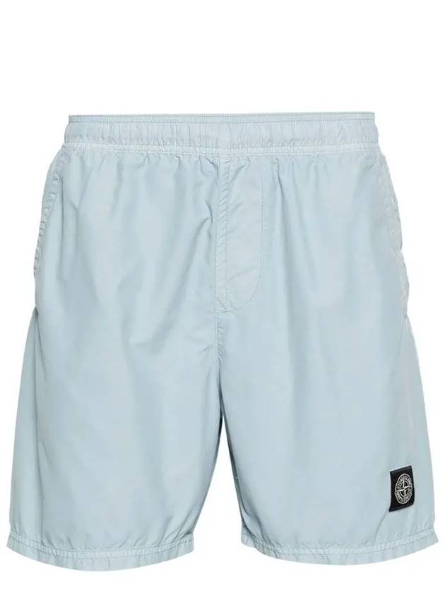 Brushed Cotton Swimming Shorts Light Blue - STONE ISLAND - BALAAN 2