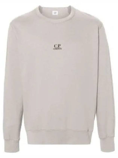 Light Fleece Logo Sweatshirt Grey - CP COMPANY - BALAAN 2