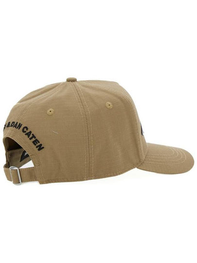 'Gabardine' Green Baseball Cap With Maxi Logo Lettering On The Front In Cotton Man - DSQUARED2 - BALAAN 2