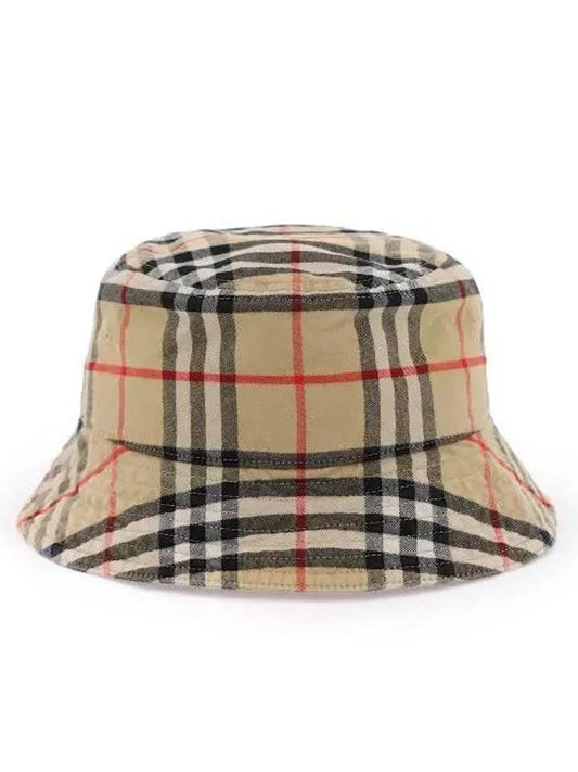 Check Cotton Bucket Hat Beige - BURBERRY - BALAAN 2