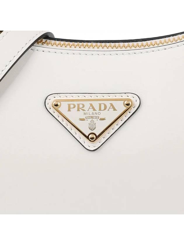 Arque Leather Shoulder Bag White - PRADA - BALAAN 8