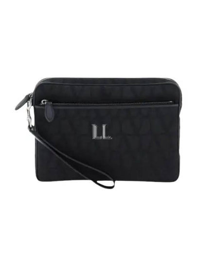 Toile Iconographe Clutch Bag Black - VALENTINO - BALAAN 2