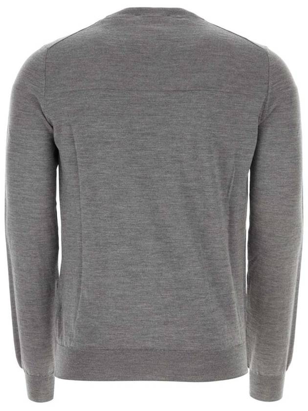 Crew Neck Virgin wool Knit Top Grey - JIL SANDER - BALAAN 3