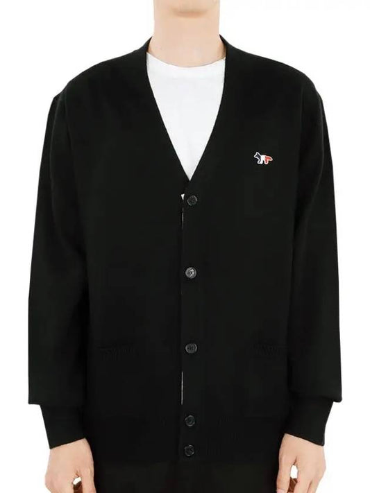 Tricolor Fox Patch Classic Cardigan Black - MAISON KITSUNE - BALAAN 2