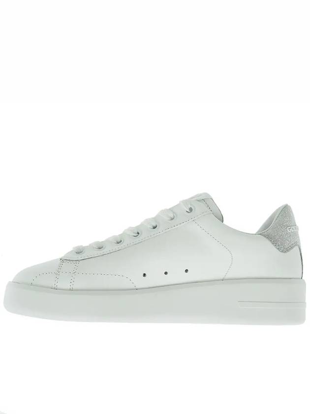 Purestar White Silver Glitter Heel Tab Sneakers - GOLDEN GOOSE - BALAAN 3