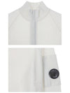 Lens Wappen Half Zip Knit Top White - CP COMPANY - BALAAN 7