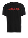 Logo Print Cotton Short Sleeve T-shirt Black - DSQUARED2 - BALAAN 1