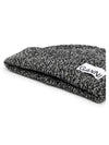 Logo Patch Ribbed Knit Beanie Black - GANNI - BALAAN 3