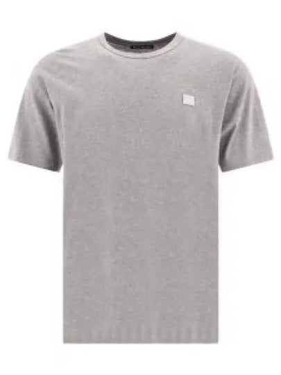 Face Logo Crew Neck Short Sleeve T-Shirt Grey - ACNE STUDIOS - BALAAN 2