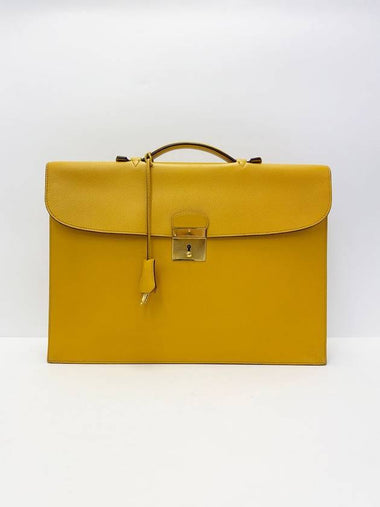 Yellow business briefcase 4VHEB24583 - HERMES - BALAAN 1