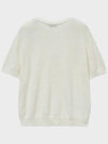 Boucle V Neck Half Knit Top Ivory - NOIRER - BALAAN 4