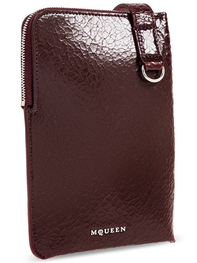 Alexander McQueen Phone Case T-Bar Sling Phone, Men's, Burgundy - ALEXANDER MCQUEEN - BALAAN 4