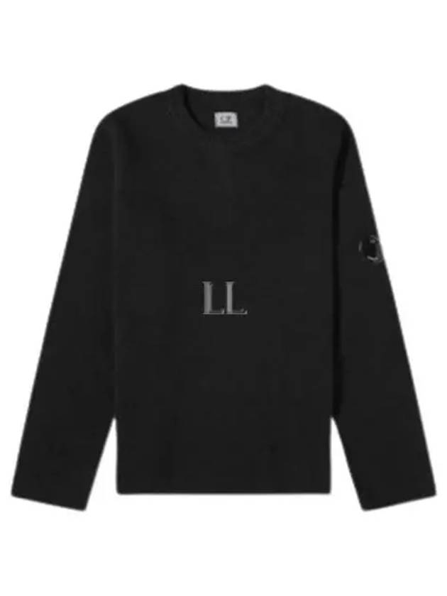 Lambswool Lens Knit Top Black - CP COMPANY - BALAAN 2