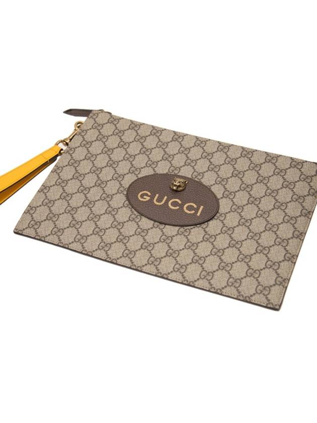 Neo Vintage GG Supreme Clutch Bag Beige Ebony - GUCCI - BALAAN 4