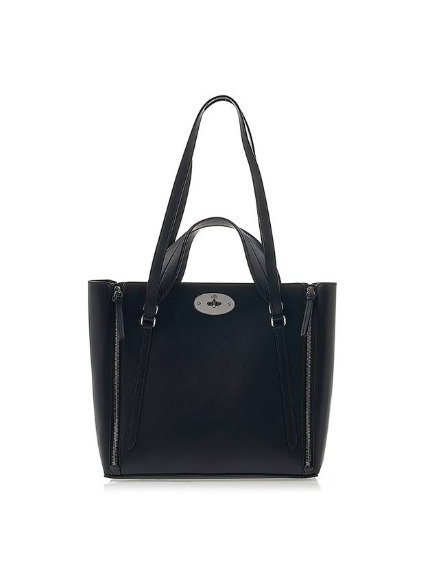 Micro Classic Grain Small Bayswater Zip Tote Bag Black - MULBERRY - BALAAN 1