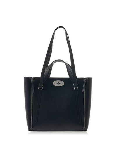 Micro Classic Grain Small Bayswater Zip Tote Bag Black - MULBERRY - BALAAN 2