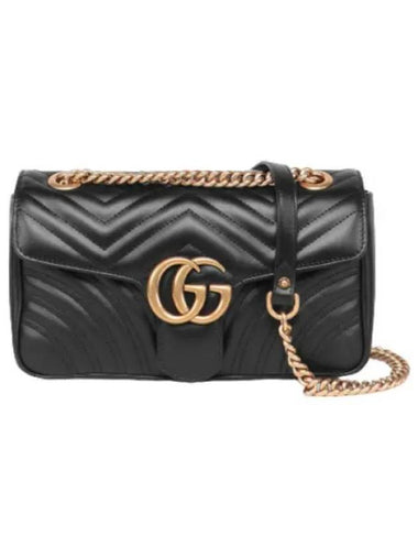 GG Marmont small shoulder bag black - GUCCI - BALAAN 1