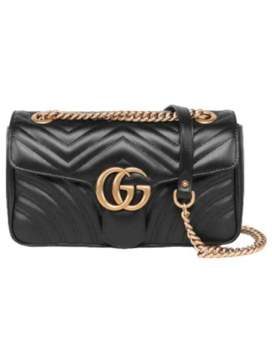 GG Marmont small shoulder bag black - GUCCI - BALAAN 1