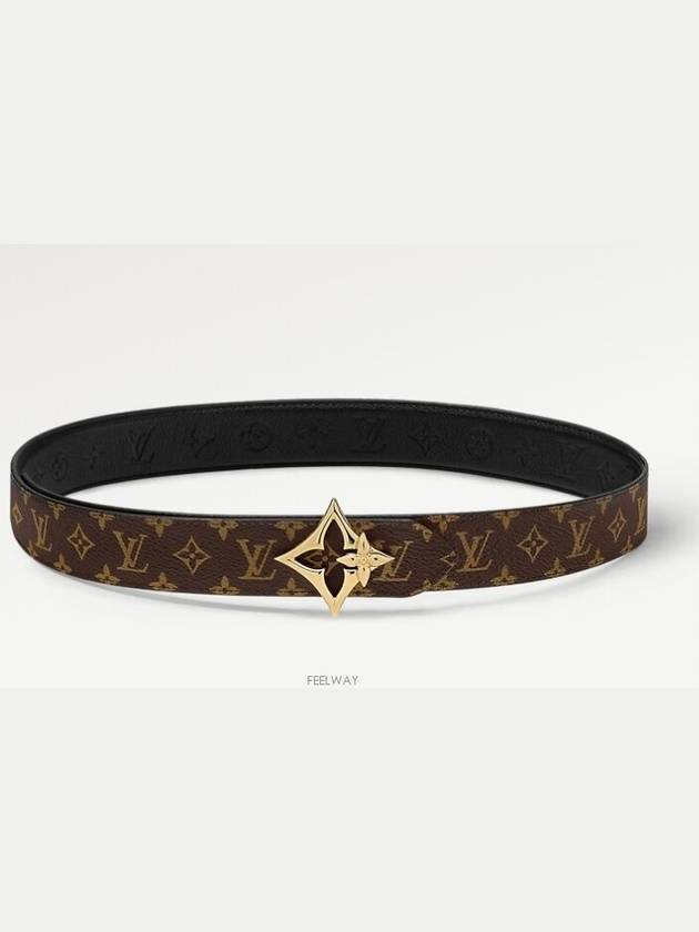 LV Flowergram 30MM Reversible Leather Belt Black Brown - LOUIS VUITTON - BALAAN 2