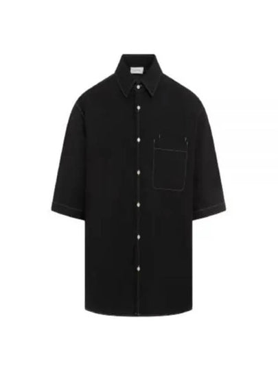 Double Pocket Short Sleeve Shirt Black - LEMAIRE - BALAAN 2