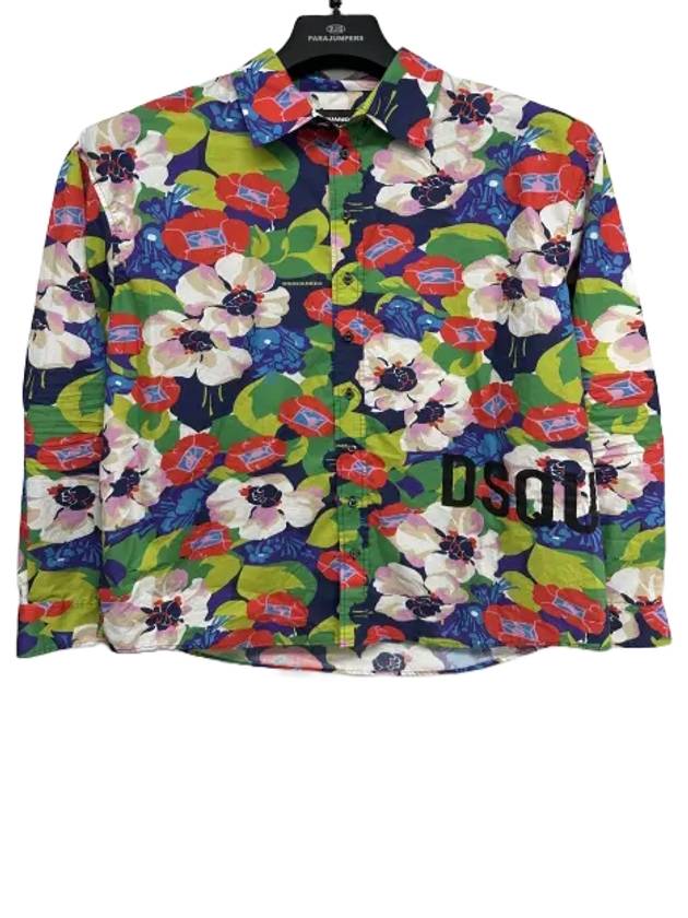 Floral Print Long Sleeve Shirt - DSQUARED2 - BALAAN 2