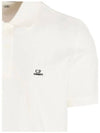 Logo Patch Polo Shirt White - CP COMPANY - BALAAN 5