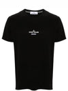 Archivio Cotton Short Sleeve T Shirt Black - STONE ISLAND - BALAAN 2