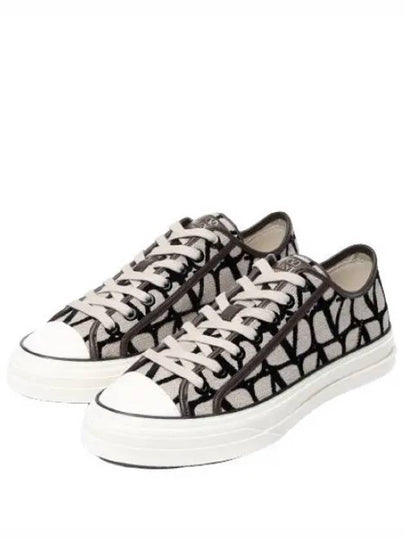 Toile Iconographe Low Top Sneakers Beige - VALENTINO - BALAAN 2