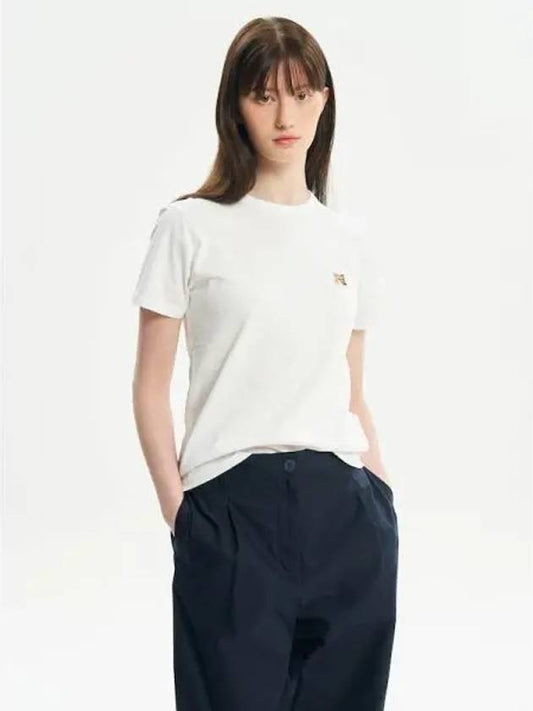 Women s Foxhead Patch Classic T Shirt White Domestic Product - MAISON KITSUNE - BALAAN 1