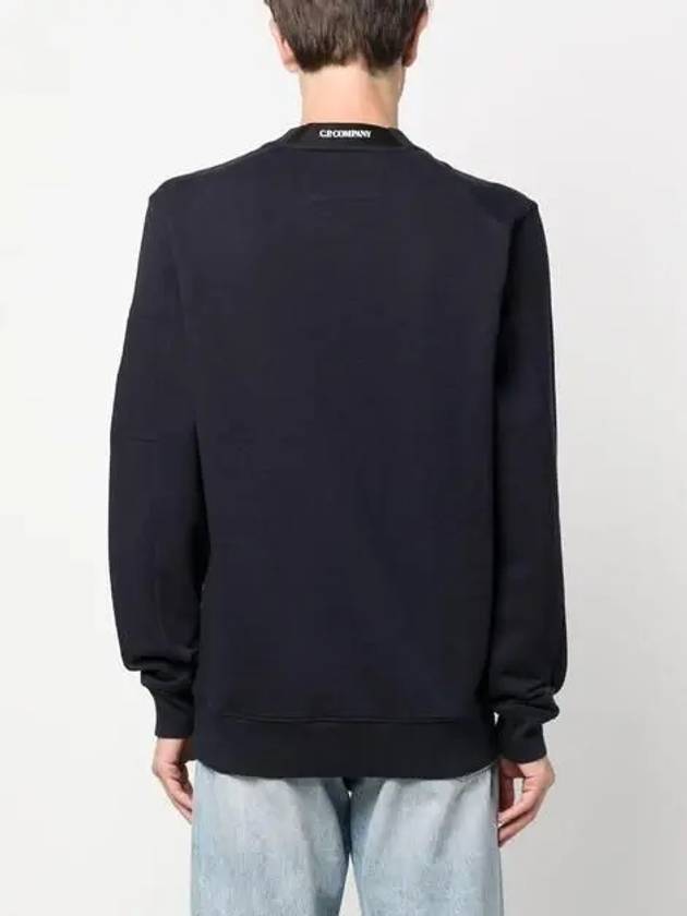 Diagonal Raised Fleece Sweatshirt Navy - CP COMPANY - BALAAN 5