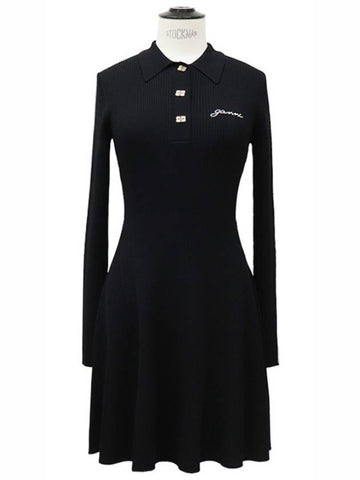 black mini dress - GANNI - BALAAN 1