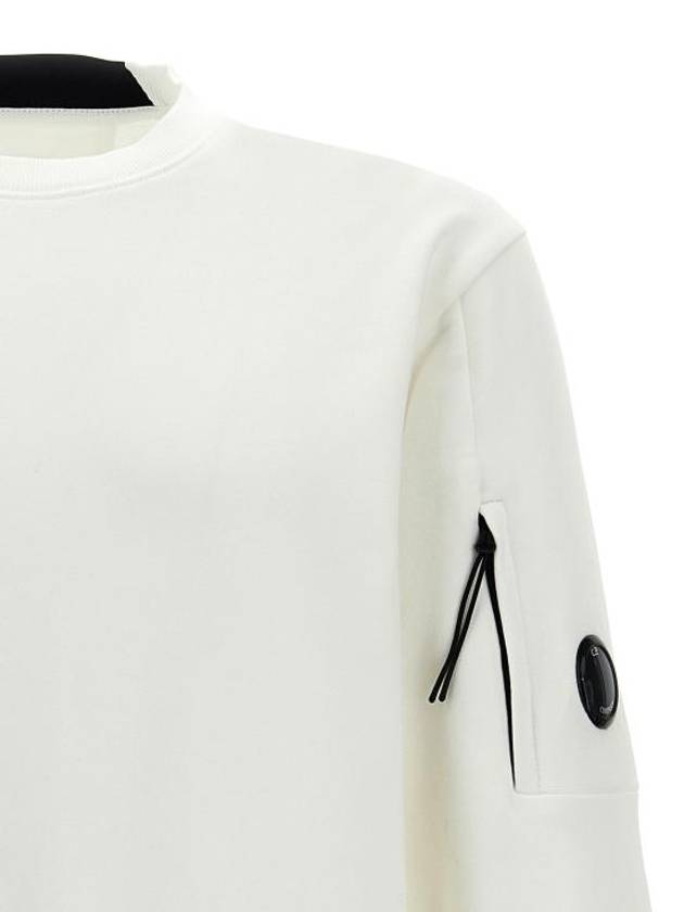 Diagonal Raised Fleece Lens Sweatshirt White - CP COMPANY - BALAAN 4