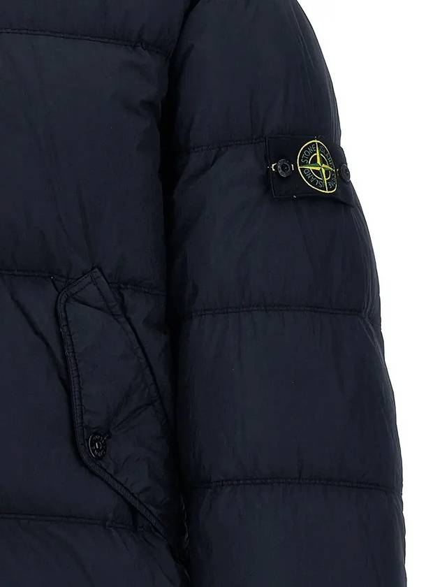 Garment Dyed Crinkle Reps Down Padding Navy - STONE ISLAND - BALAAN 4