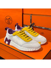 Women's Bouncing Sneakers White Mesh H Yellow Purple Two Tone - HERMES - BALAAN 1