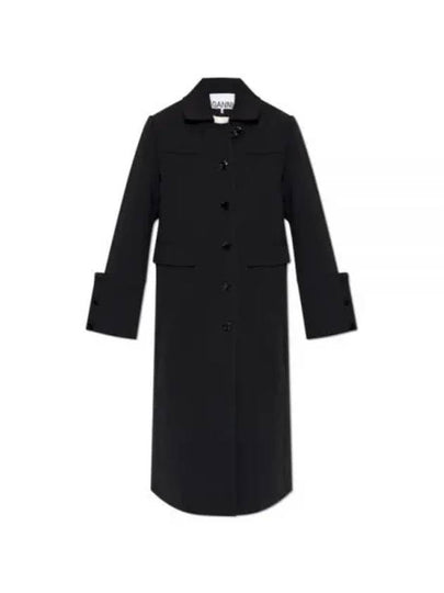 Coat F9606 099 BLACK - GANNI - BALAAN 2