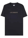 Embroidered Logo Crew Neck Cotton Short Sleeve T-Shirt Black - CP COMPANY - BALAAN 2