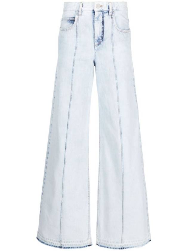 Noldy Denim Wide Jeans Light Blue - ISABEL MARANT - BALAAN 2