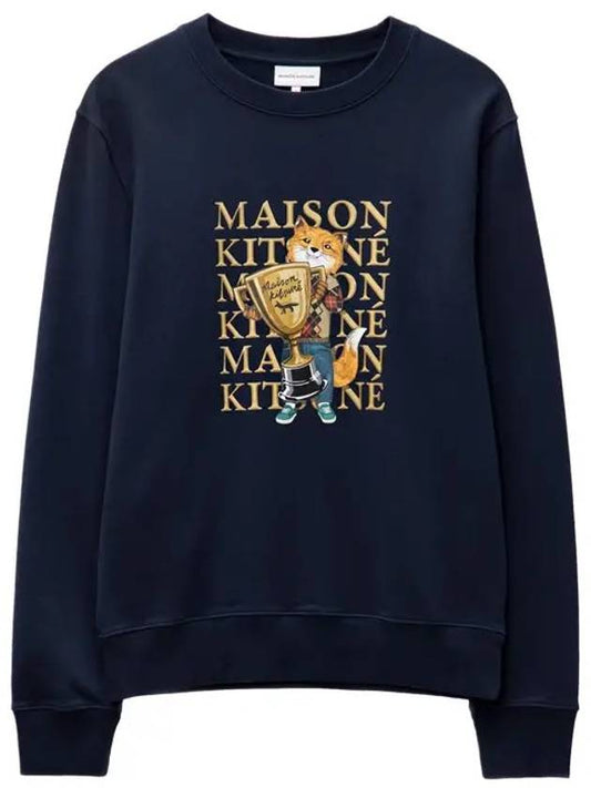 Fox Champion Regular Sweatshirt Navy - MAISON KITSUNE - BALAAN 2