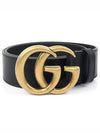 GG Logo Buckle Leather Belted Black - GUCCI - BALAAN 2